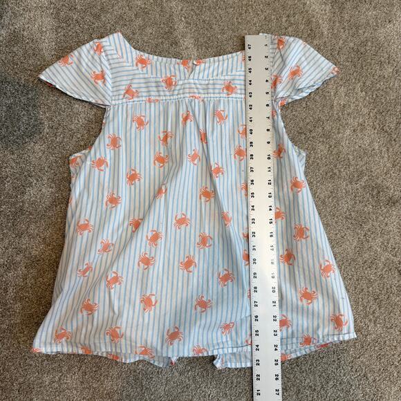 ModCloth XL crab striped back button lightweight blouse top TS 2715 - Picture 3 of 9